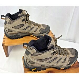 Merrell Moab 2 Mens 14 Mid Waterproof Vibram Shoes Hiking Boot Tan/Brown/Blk